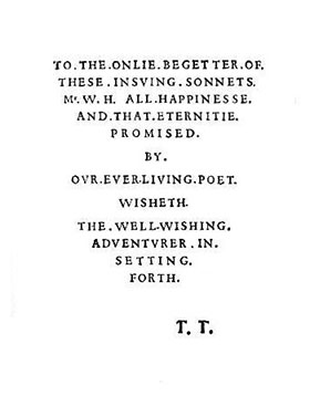 Shakespeare's Sonnets dedication