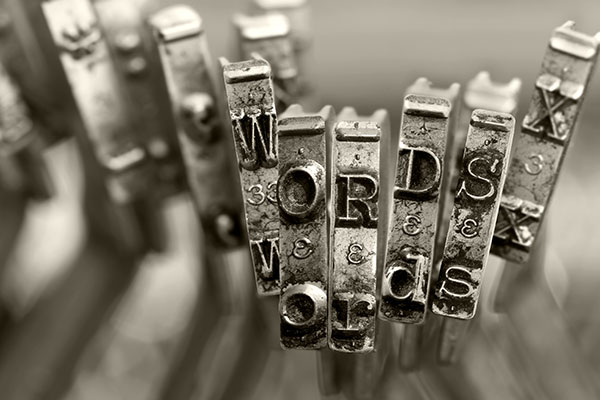 typewriter words