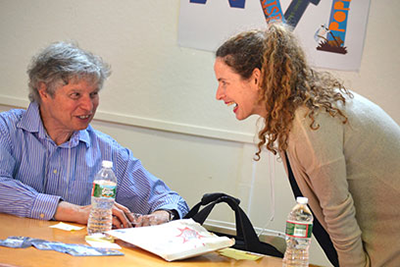 Chatting at the Rhode Island Book Festival