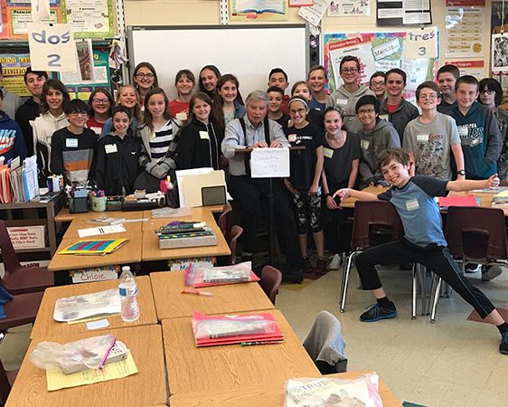 With students in Lititz, PA