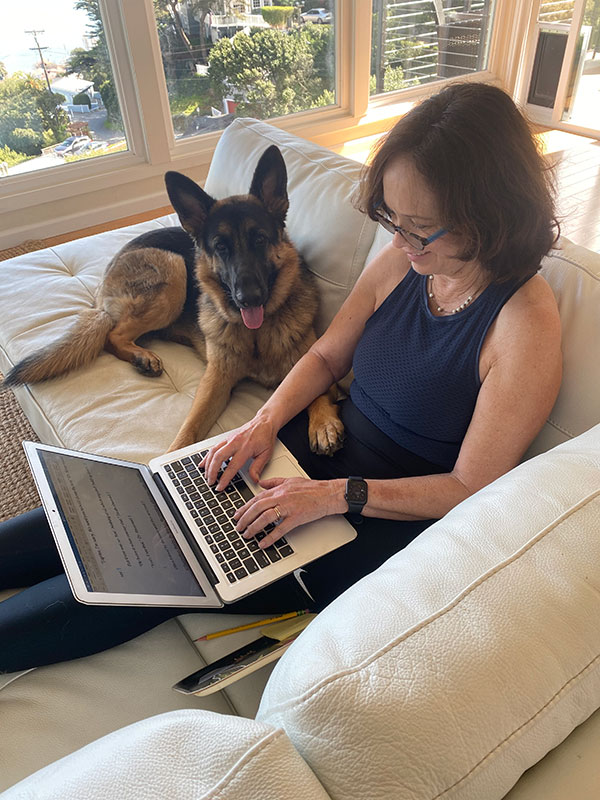 Gennifer Choldenko and her dog