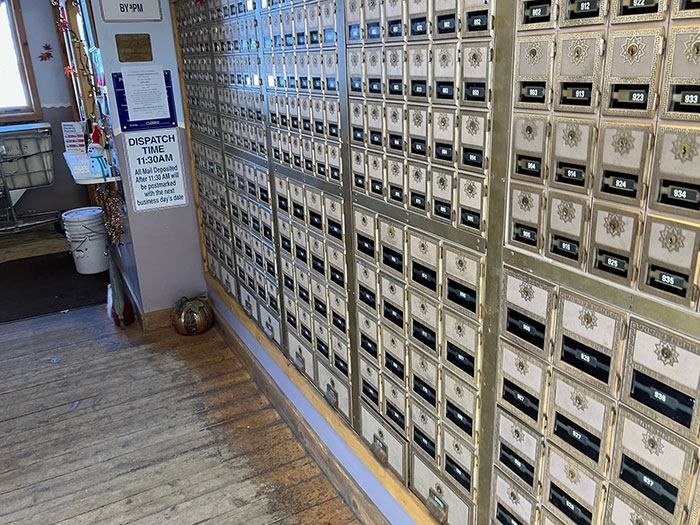 Mailboxes at the Clark Post Office