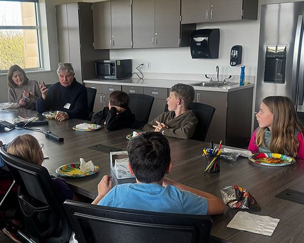 I enjoyed having a chance to talk with a few of the third and fourth grade students at lunch.