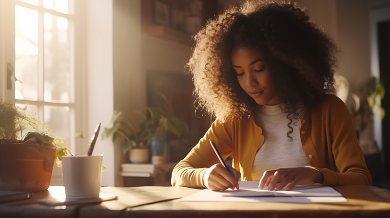 teen writing
